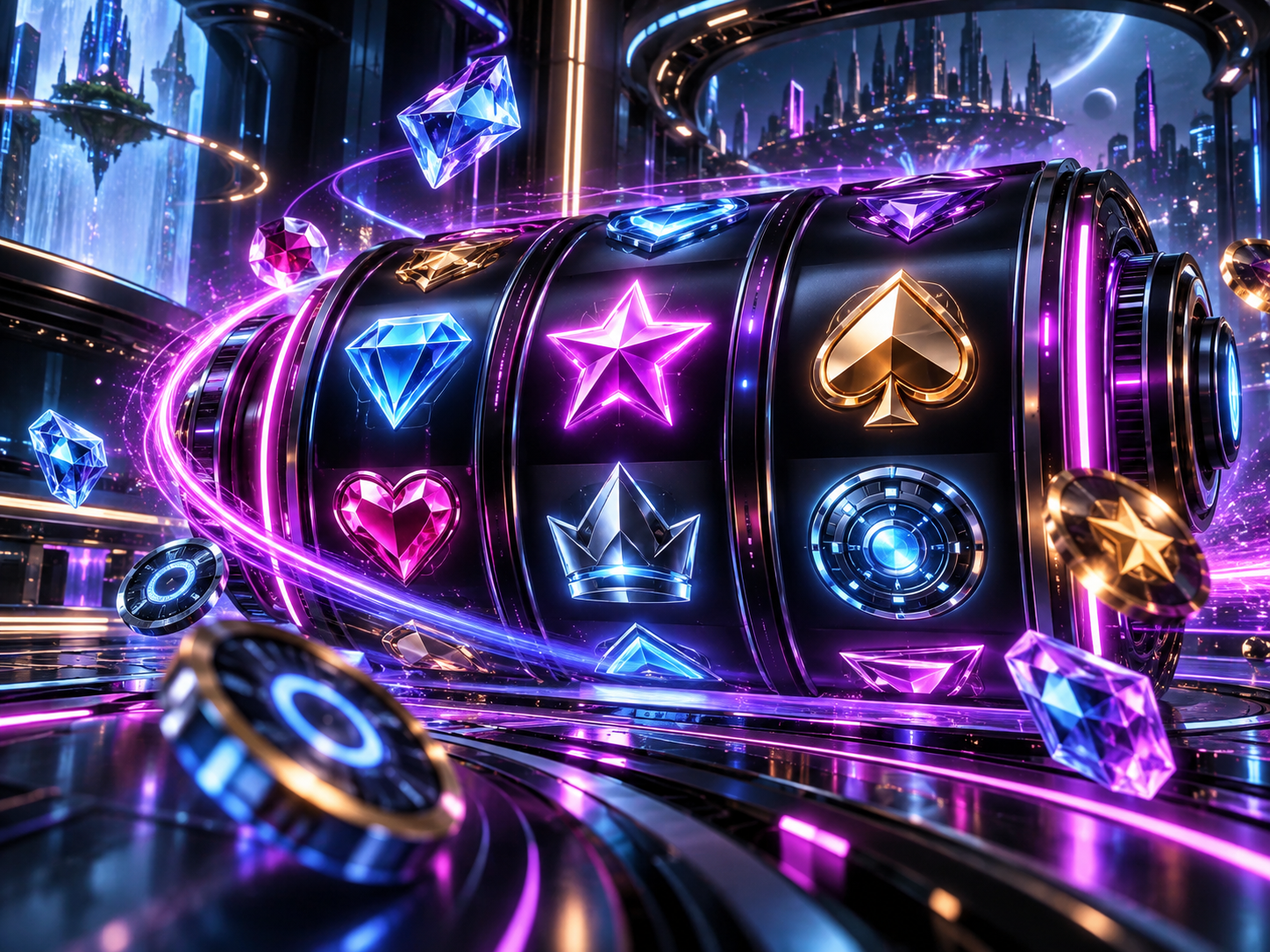 WINLAJU88 slots with purple gemstone reels